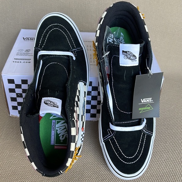 Vans Skate Sk8- Hi Skateistan Popcush  Checkerboard MEN`S - Picture 13 of 16